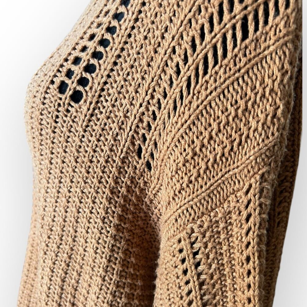 American Eagle Outfitters Women's Gold Chunky Knit Drop Shoulder Sweater Size S - Picture 12 of 13
